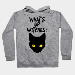 Halloween Funny Whats Up Witches Cat Kitten Hoodie